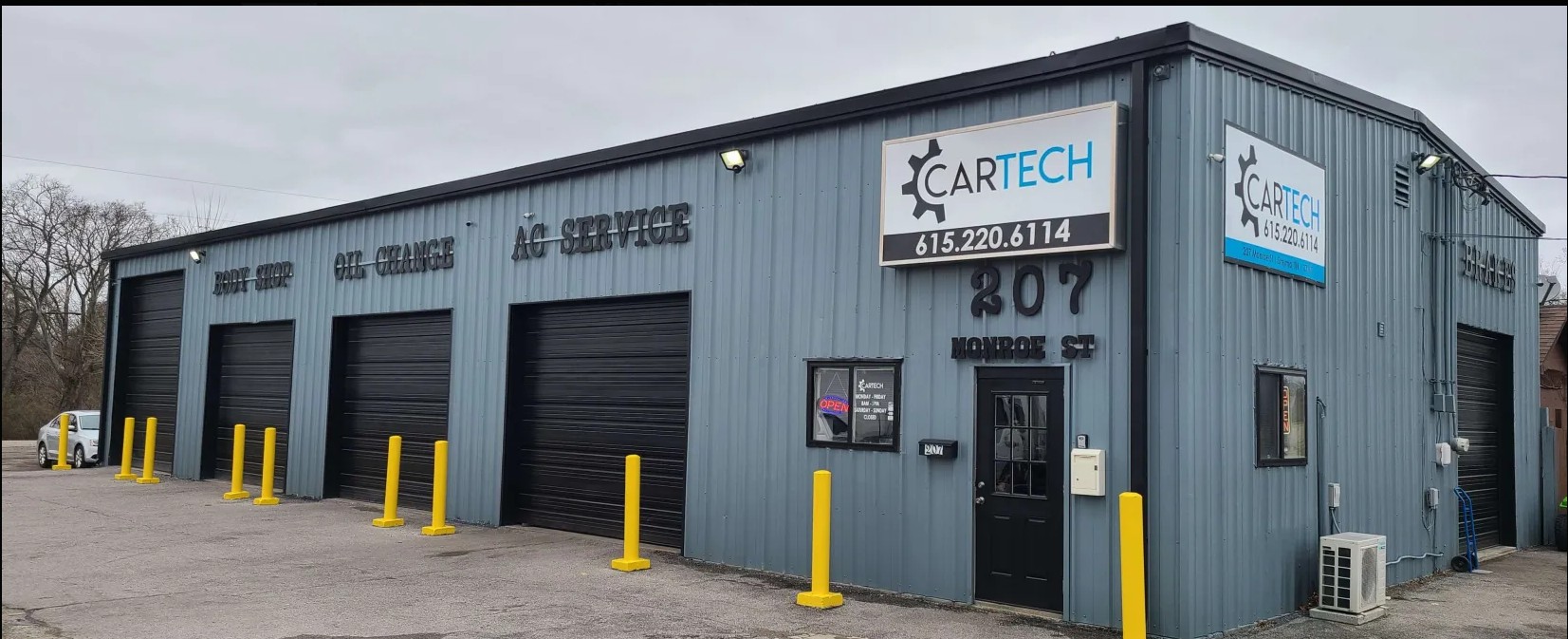 CarTech Automotive LLC exterior – auto repair shop at 207 Monroe Street, Smyrna, TN